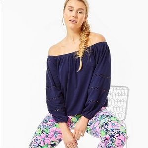 NWT Lilly Pulitzer Katt Off-The-Shoulder Top